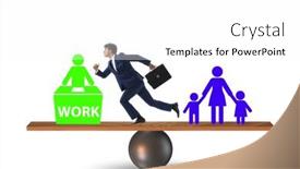  Presentation with balance - Presentation design featuring work-home-balance-with-business and a white colored foreground