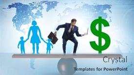  Presentation with balance - Presentation theme having work-home-balance-with-business and a light blue colored foreground