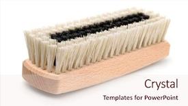  Presentation with hand drawn brush stroke design - Colorful slide deck enhanced with work horse - wooden clothes hand brush isolated backdrop and a lemonade colored foreground