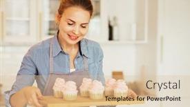  Presentation with pastry cream - PPT layouts consisting of work-in-confectionery-workshop-handmade background and a lemonade colored foreground