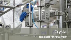  Presentation with work safety - Colorful PPT theme enhanced with work in high tech backdrop and a gray colored foreground