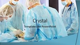  Presentation with emergency room - Colorful slide set enhanced with work in operating room backdrop and a light blue colored foreground