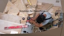  Presentation with work - PPT layouts with work-in-progress-on-stylish background and a coral colored foreground