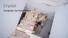  Presentation with carpenter - Slide deck consisting of work-in-progress-on-stylish background and a lemonade colored foreground