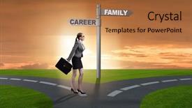  Presentation with work life balance - Cool new slides with work life or home balance backdrop and a coral colored foreground