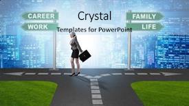  Presentation with work life balance - PPT theme enhanced with work life or home balance background and a light blue colored foreground