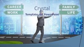  Presentation with work life balance - Cool new PPT layouts with work life or home balance business concept backdrop and a sky blue colored foreground