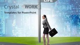  Presentation with work life balance - PPT theme having work-life-or-home-balance background and a light blue colored foreground
