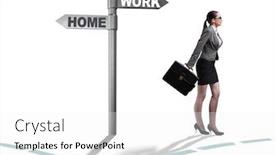  Presentation with work life balance - Audience pleasing slide set consisting of work-life-or-home-balance backdrop and a white colored foreground