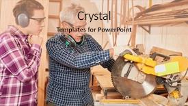  Presentation with work - Amazing presentation theme having work on the chop saw backdrop and a coral colored foreground