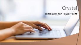  Presentation with work - Presentation with work-on-the-laptop-computer background and a sky blue colored foreground