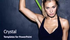  Presentation with community work - Slide deck enhanced with resistance - work out with rubber band background and a navy blue colored foreground