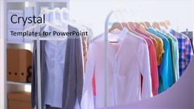  Presentation with sew - Slide deck consisting of work place with sew manikins background and a  colored foreground