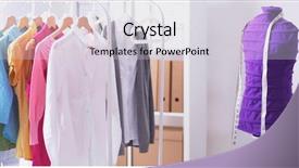  Presentation with sew - PPT theme consisting of work place with sew manikins background and a lemonade colored foreground