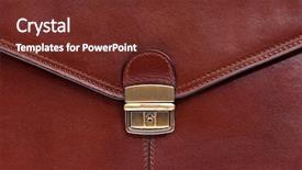  Presentation with reptile python snakeskin leather snake - Amazing slide set having work portfolio - closeup of leather briefcase backdrop and a tawny brown colored foreground