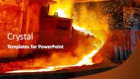  Presentation with steel plant - Amazing presentation having work-process-in-metallurgical backdrop and a crimson colored foreground