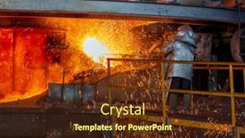  Presentation with metallurgical - Slide set enhanced with work-process-in-metallurgical background and a tawny brown colored foreground