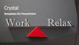  Presentation with work family - Slides with balancing worklife family - work relax balance concept words background and a gray colored foreground
