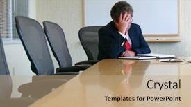  Presentation with conference - Beautiful presentation featuring work responsibility - businessman in conference room backdrop and a  colored foreground