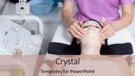  Presentation with treatment - Amazing theme having work retreat - face of women getting backdrop and a coral colored foreground