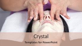  Presentation with face massage spa skin - Presentation having work retreat - face of women getting background and a  colored foreground