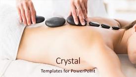  Presentation with giving - PPT layouts featuring work retreat - masseur giving hot stone massage background and a lemonade colored foreground