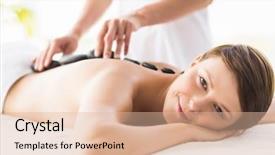  Presentation with sensuality woman black angel relaxing - Cool new presentation theme with work retreat - portrait of relaxed woman receiving backdrop and a  colored foreground