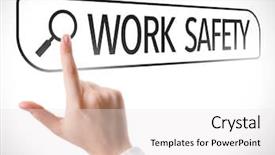  Presentation with virtual work - Theme enhanced with work safety written in search background and a white colored foreground