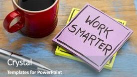  Presentation with black ink - PPT layouts having work smarter - handwriting in black background and a seafoam green colored foreground