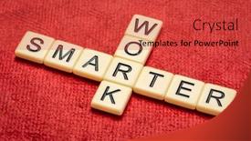  Presentation with personal development - Amazing presentation design having work-smarter-crossword-in-ivory backdrop and a red colored foreground