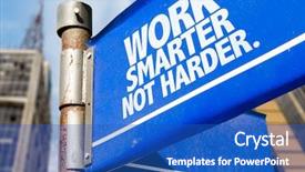  Presentation with work - Presentation theme consisting of work smarter not harder written background and a teal colored foreground