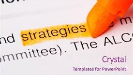  Presentation with strategies - Presentation theme enhanced with work team progress - strategies background and a sky blue colored foreground