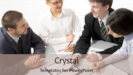  Presentation with team work - Beautiful slide deck featuring work team progress - young businessman showing chart his backdrop and a coral colored foreground