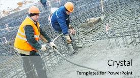  Presentation with vibration - Presentation theme having work two concreter with vibration background and a light gray colored foreground