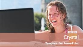  Presentation with 25 may 2016 hotel swimming - Audience pleasing presentation design consisting of work vacation - woman is using laptop backdrop and a coral colored foreground
