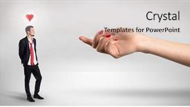  Presentation with loving hearts love heart candy - Cool new presentation design with work wishes - foolish blind businessman in love backdrop and a lemonade colored foreground