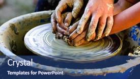  Presentation with spinning wheel - Amazing presentation theme having work with the ceramic wheel backdrop and a ocean colored foreground