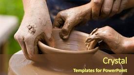  Presentation with spinning wheel - Beautiful theme featuring work with the ceramic wheel backdrop and a tawny brown colored foreground