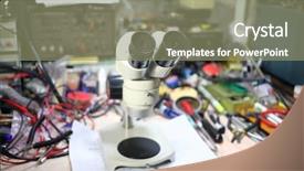  Presentation with chip - Presentation design consisting of work with the chip background and a coral colored foreground