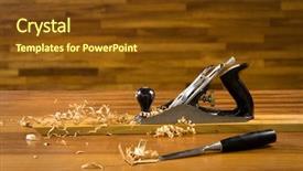  Presentation with shaving - Cool new PPT layouts with workbench with wood shaving backdrop and a tawny brown colored foreground