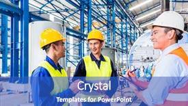  Presentation with factory machine - Amazing slide set having engineering equipments - asian factory worker and engineer backdrop and a yellow colored foreground