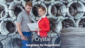  Presentation with inventory - PPT layouts having worker-and-manager-discussing-inventory background and a ocean colored foreground