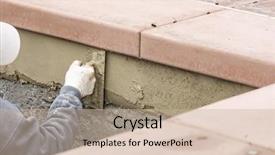  Presentation with construction worker harassment workplace - Amazing presentation having worker applying cement with trowel backdrop and a soft green colored foreground