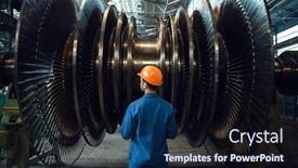  Presentation with checks - Presentation design consisting of worker-checks-turbine-impeller-vanes background and a wine colored foreground