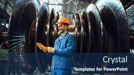  Presentation with checks - Presentation theme consisting of worker-checks-turbine-impeller-vanes background and a ocean colored foreground