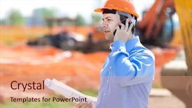  Presentation with construction worker harassment workplace - Presentation theme having woman came to see her mother who had cancer the doctor is holding her x-ray the disease does not recede and the women are upset they are in a modern clinic background and a white colored foreground