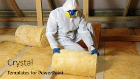  Presentation with construct - Beautiful PPT layouts featuring worker-in-protective-respirator-insulating backdrop and a yellow colored foreground