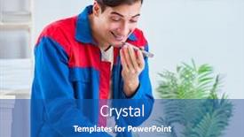  Presentation with creepy book - Theme having worker in publishing house preparing book order background and a ocean colored foreground