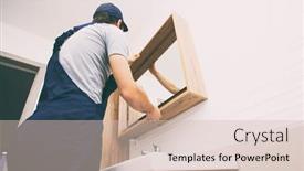  Presentation with mirror neuron - Colorful presentation design enhanced with worker-installs-the-mirror backdrop and a soft green colored foreground