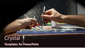  Presentation with worker - Slide set featuring worker-is-production-the-sign background and a wine colored foreground